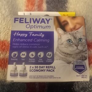 NWOT NIP Feliway Optimum Enhanced Calming Diffusser Refill